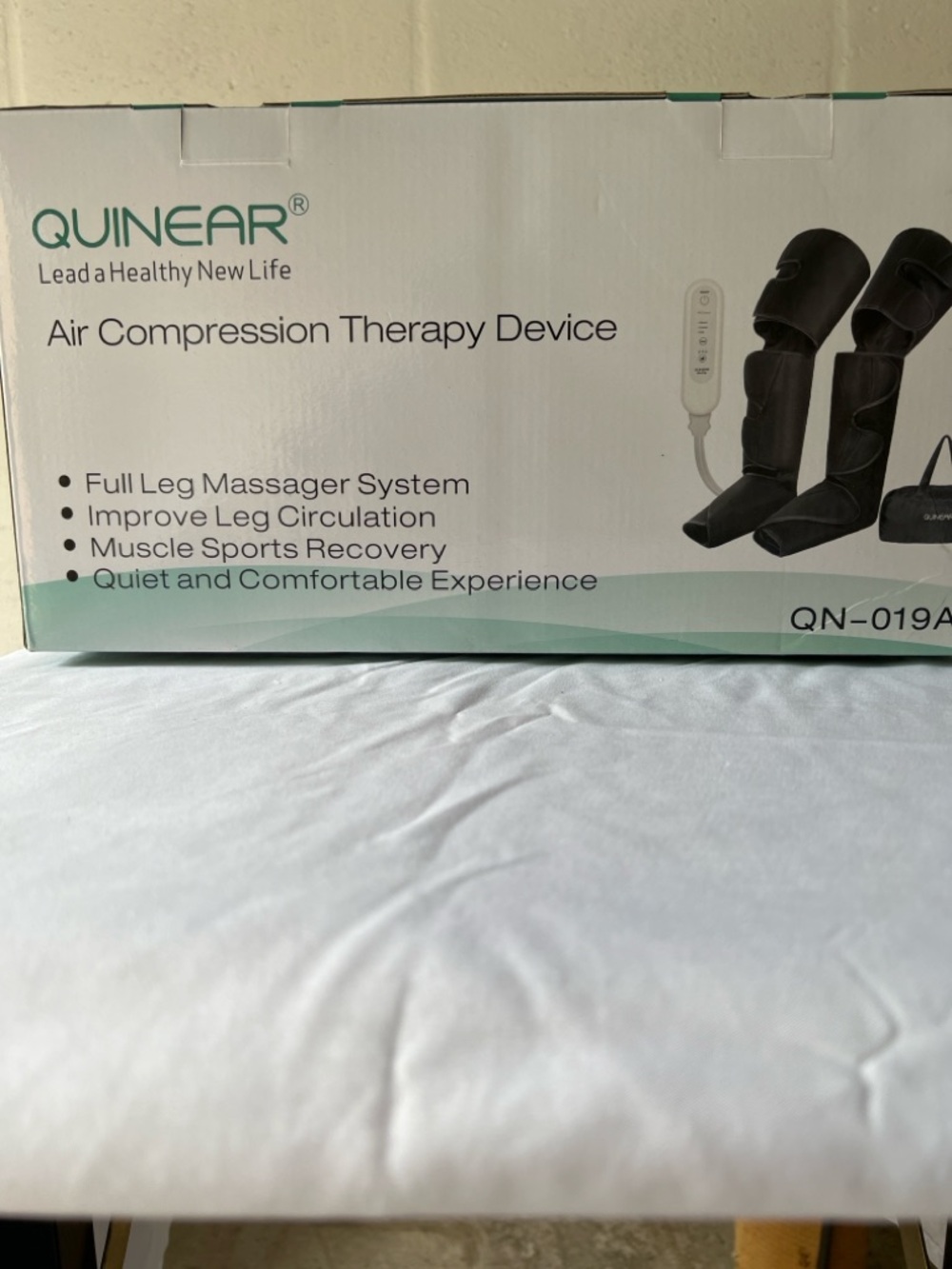 Black Air Compression Therapy Leg Massager